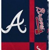 MLB Atlanta Braves Reverse Block Double Sided Ultra Cozy Blanket - 2 of 3