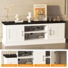 Farmhouse TV Stand for 65" TVs, Wood Entertainment Center Media Console with Storage Cabinets & Adjustable Shelves - 3 of 4