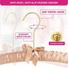 Florida Brands Padded clothing fabric hangers for women clothing - Set of 12 premium coat hangers for closet, bride hanger for wedding dress - 4 of 4