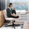 Home Office Desk Swivel Chair Armless, Fabric Padded, Height Adjustment, 120° Rocking, Cross Legged Chair wide - 3 of 4