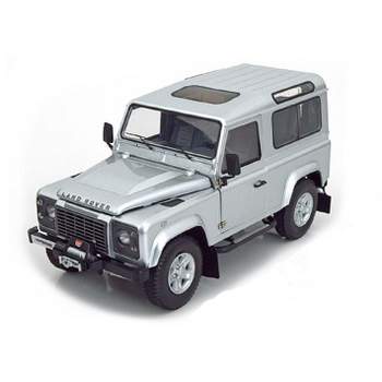1984 Land Rover Defender 90 Indus Silver 1/18 Diecast Model Car by Kyosho