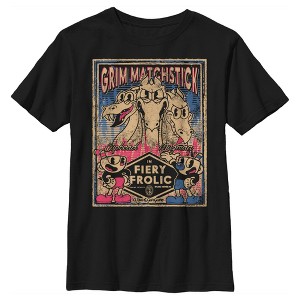 Boy's Cuphead Grim Matchstick in Fiery Frolic Poster T-Shirt - 1 of 4