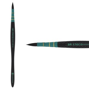 Borciani e Bonazzi Infinito Synthetic Mini Quill Watercolor Brush Series 855 - Size # 3x0, Patented Hidro Hair - Watercolor Art Brushes - Non-Slip, - 1 of 4