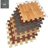 Sorbus Interlocking Floor Mat Gray Wood Print 16 Pieces - 3 of 3