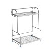Hastings Home 2 Tiered Countertop Kitchen Storage Shelf Rack with 3 Side Hoods - 4 of 4