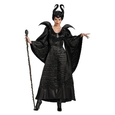 Womens Maleficent Christening Gown Deluxe Costume - Black