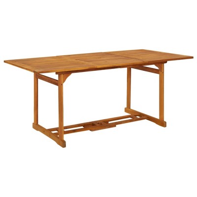 vidaXL Patio Dining Table 70.9 inches x35.4 inches x29.5 inches  Solid Acacia Wood