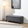Airsurfer 47.5" Storage Ottoman,Storage Bench with Safety Close Hinge, Linen Button-Tufted Ottoman for Living Room, Entryway, Hallway, Foot Rest - 2 of 4