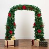 Nearly Natural 8-ft Pre-Lit Artificial Holiday Green Christmas Pine Archway with 650 Multifunction Warm White LED Lights - 4 of 4