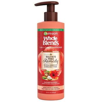 Garnier Whole Blends Sulfate Free Remedy Hibiscus and Shea Conditioner Dry Curls - 12 fl oz