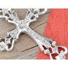 Alilang Vintage-Inspired Gothic Cross Pendant Necklace with Black Crystal Accents - 4 of 4