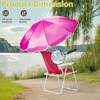 KTMBDW Folding Beach Chair with Umbrella for Adults, Lightweight Porable Camping Chair with 265lbs Capacity for Travel Picnic Concert & Outdoor - 4 of 4
