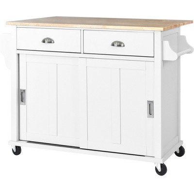 Drop-leaf Countertop Kitchen Island, Kitchen Cart With Concealed ...