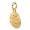 Black Bow Jewelry 14k Yellow Gold Satin and Diamond Cut Baseball Charm, 13mm - 4 of 4