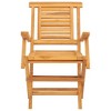 vidaXL Folding Garden Chair Set of 2 Natural teak Solid teak wood Medium - 4 of 4