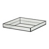 Cheung's Veldra Black Square Fluted Glass Tray - Large - 4 of 4
