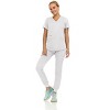 MediChic Scrubs for Women's V-Neck Scrub Set with Six Pocket Ribbed Cargo Jogger Pants with 4-Way Stretch - 3 of 4