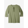 KingSize Men's Big & Tall Gauze Lace-Up Shirt - 3 of 4