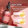 B Beworth Vitamin D3 K2 Liquid Drops,10,000 IU D3 & 200Mcg K2 per Serving, Support Bone, Heart, Joint, 2 fl oz - 4 of 4