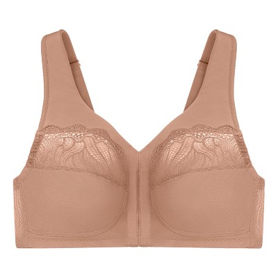 Glamorise 1210 MagicLift Beha met natuurlijke vorm voor vrouwen, grote maten, betere houding, zonder beugel., Wit, 105J