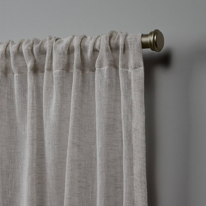 Belfry Rod Pocket Sheer Window Curtain Panels - Nicole Miller, 3 of 10