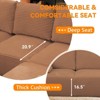 EMPIRE DIGLABS L-Shaped Cloud Sectional Sofa with Deep Seat,No Assembly Required,Modular Couches Sleeper for Living Room,Bedroom,Apartment,BROWN - 4 of 4