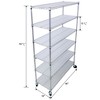 NicBex 82/84"H 6 Tier Wire Shelving Unit,6000LBS Height Adjustable Garage Storage Shelves,Heavy Duty Storage Rack with Wheels & Shelf Linerss - 3 of 4