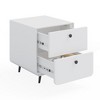 XIYUYEU Modern Night Stand Storage Cabinet, Bedside Table with 2 Drawers and Circular Handle, for Living Room, Bedroom - 3 of 4