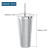 Unique Bargains Acrylic Double Wall with Lid and Straw Transparent Sequins Tumbler - 2 of 4