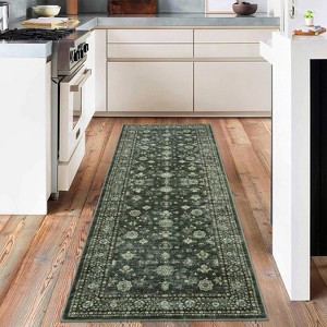 coucheta Washable Area Rug for Living Room, Multi-size Vintage Distressed Floral Non Slip Non-Shedding Carpet, for Home Office, Dining, Bedroom - 1 of 4