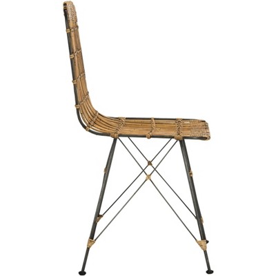 Transitional Windsor Low Slat Side Chair in Natural Brown Wash
