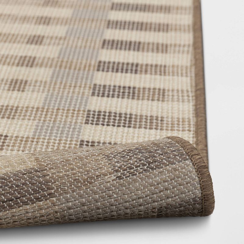Beachside Grid Outdoor Rug Naturals – Threshold™ designed with Studio McGee, 4 of 10