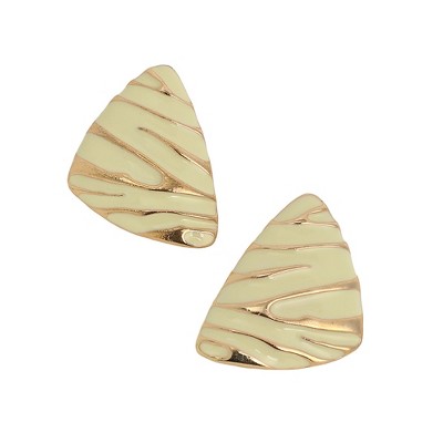 SOHI Women's Ivory White The Trinity Stud Earrings