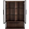 Kumasinova 51" Display Storage Cabinet with LED Lights,Metal Frame Kitchen Pantry with Glass Doors,Storage Cabinet with 4 Shelves for Kitchen,Brown - 3 of 4