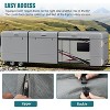 Heavy Duty RV Cover for Travel Trailers, Waterproof Windproof UV-Resistant Camper Cover with Vent Ports, Elastic Straps, Dual Zipper Doors - 3 of 4