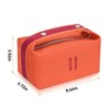 Generic Fashion Makeup Bag for Women, Orange Red Canvas Make up Travel Bag,Luxury Cosmetic Bag Organizer - 3 of 4