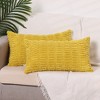Unique Bargains Corduroy Decorative Modern Solid Throw Pillow Covers 2 Pcs - 2 of 4