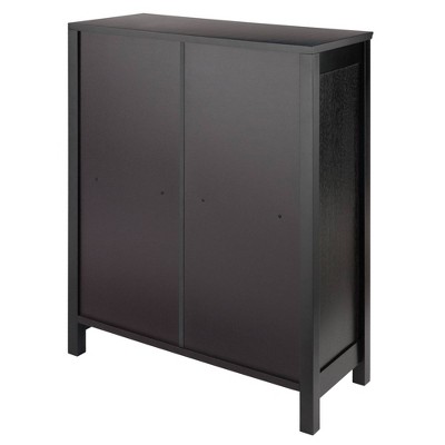 Espresso Brown Transitional 3-Tier Wood Bookshelf