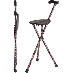 Switch Sticks Walking Stick, Walking Cane, Cane Chair, Quad Cane and Folding Cane with Seat is 34 Inches Tall, FSA and HSA Eligible, Supports Up to - 1 of 4