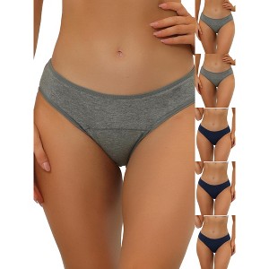 INSPIRE CHIC Women's Mid-Rise Available in Plus Size Hipster Underwears 6 Packs - 1 of 4