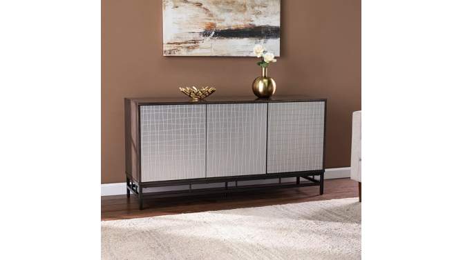 Spilscar Contemporary Storage Cabinet Brown with Silver - Aiden Lane, 2 of 12, play video