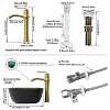 Double Wall Mounted Bathroom Vanity Sink Set with Ceramic Vessel, Faucet - 3 of 4