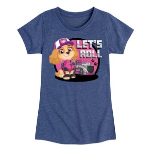 Girls' - Paw Patrol - Skye Let's Roll Fitted Short Sleeve Graphic T-Shirt - 1 of 4