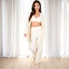 Anna-Kaci Lounge Women's 3-Piece Lounge Set with Tie-Front Cardigan and Ribbed Pants - 2 of 4