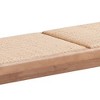 Royal Hampton 51 Inch Dining Bench, Transitional Woven Rattan, Natural Brown Wood - 4 of 4