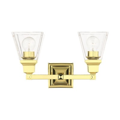 Livex Lighting Mission 2 - Light Vanity in  Polished Brass