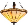 Chloe Lighting Belle Tiffany-Style 2 Light Mission Inverted Ceiling Pendant Fixture 18`` Shade - 3 of 4