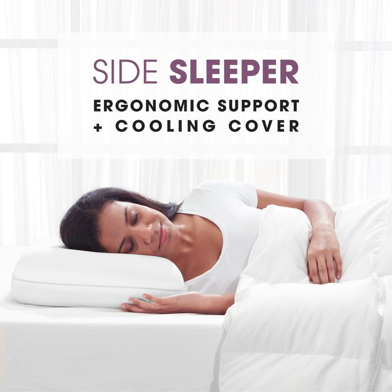 Dream Serenity Side Sleeper Memory Foam Pillow, 3 of 8