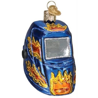 Old World Christmas Glass Blown Tree Ornament, Welding Helmet