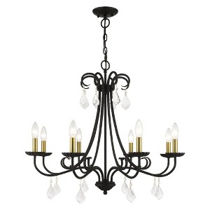 Livex Lighting Daphne 8 - Light Chandelier in  Black/Antique Brass - 1 of 2